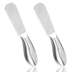 Butter Knife Set two stainless steel spreader knives for butter and cheese