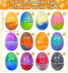 soft stretchy non-sticky butter slime egg