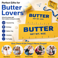 Non-slip backing on butter themed kitchen mat