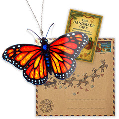 Butterfly and Christian cross ornament for Christmas tree