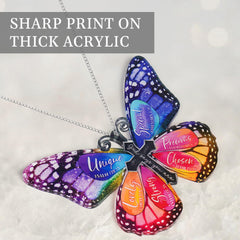 Butterfly memorial gift ornament for mom and pets