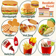 Play food with tray and two drinks for kids by BUYGER
