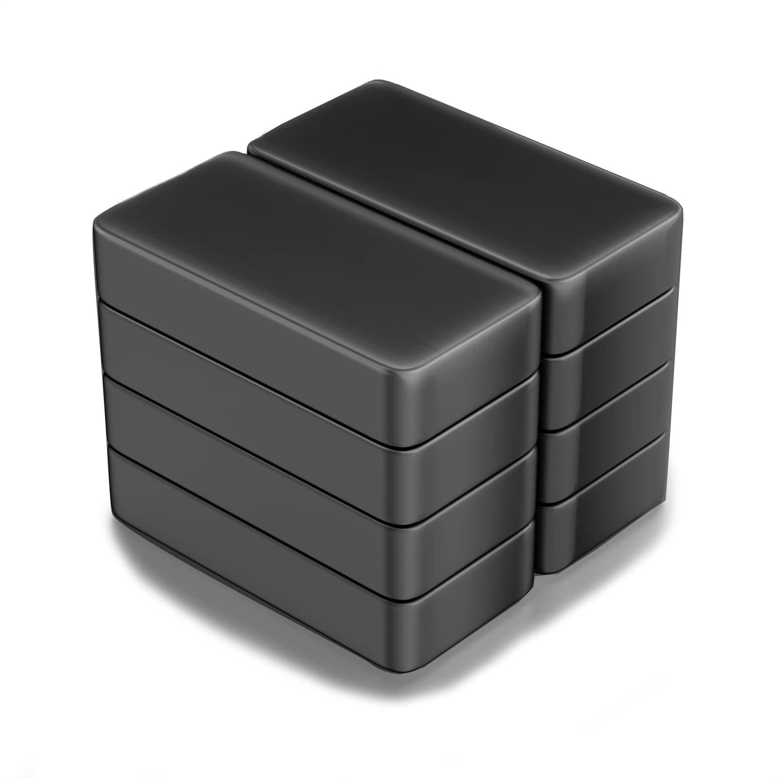 BY JMY ferrite blocks ceramic magnets 1 7/8 x 7/8 x 3/8 8-piece set