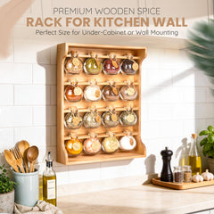 Pine wood spice rack organizer by Byers Choice kitchen storage