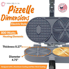 Dual bake capability two pizzelles at once