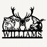 cabin hunting decor metal sign in black finish