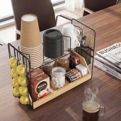 Side hanging basket for spoons and stirrers on the organizer