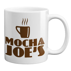 Café Latte Cappuccino 11 oz mug by Mocha Joe's Coffee Shop with sublimation print