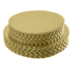 10-inch gold laminated cake board round base