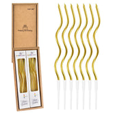 CAKE CODE 12-count Gold Spiral Candles product image