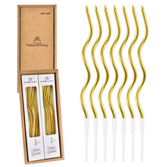 CAKE CODE 12-count Gold Spiral Candles product image