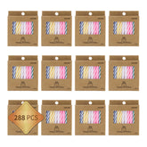 CAKE CODE 288-Count spiral birthday candles bulk pack