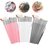 Cake painting brushes with pink white and black handles