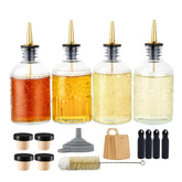 CALFATHN LC004 four pack glass syrup bottles
