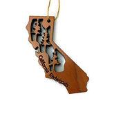 California State Christmas Ornament made in USA from California Redwood