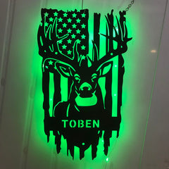 deer hunting metal sign CALILI wall art