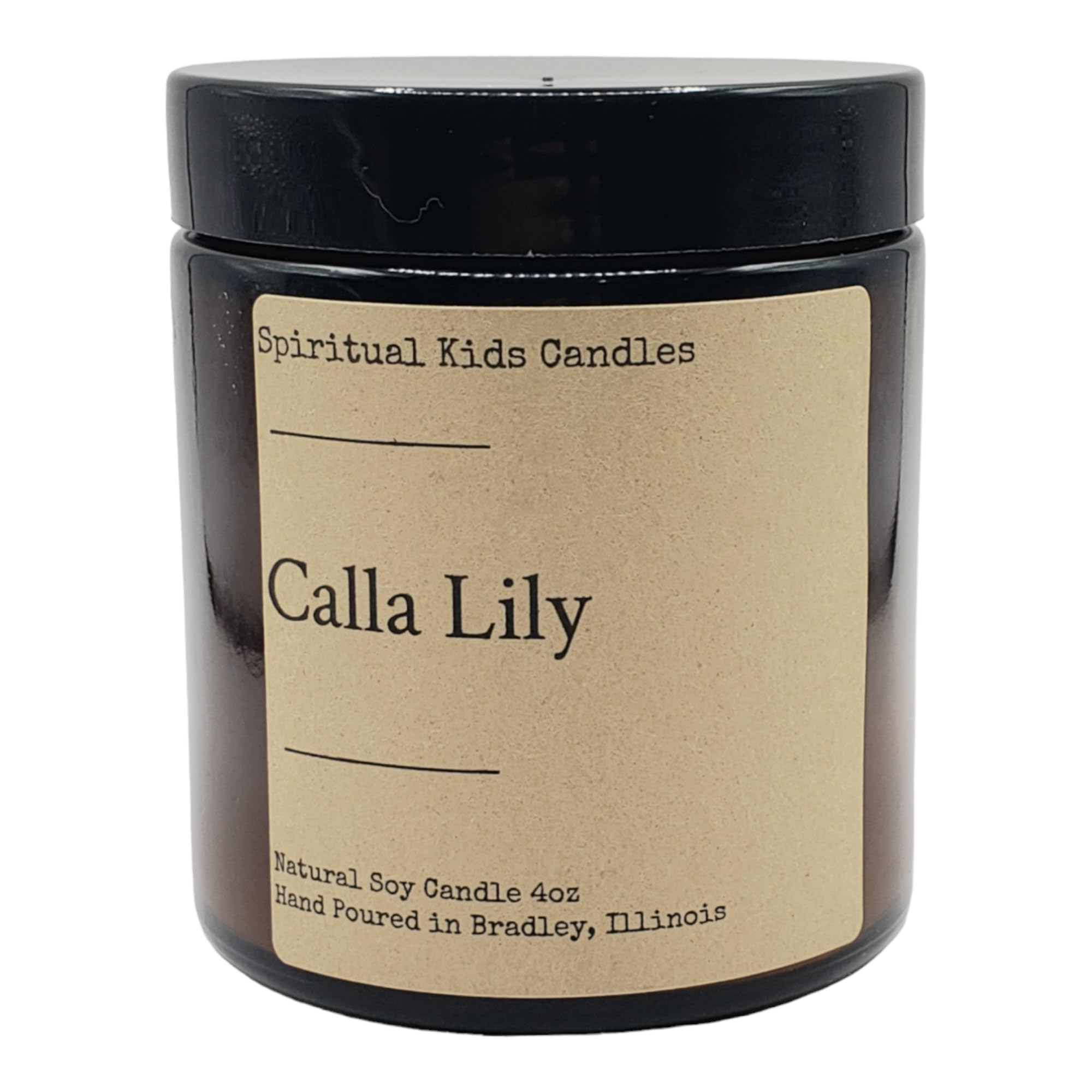 Calla Lily Soy Candle 4oz glass jar with cotton wick