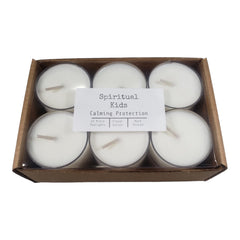 Calming Protection Lavender Sage Soy Tealights 12ct package