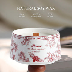 Toxin-free clean burning candle packaging ready to gift