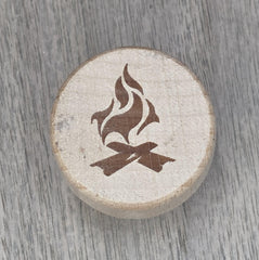 Campfire design wooden wine cork stopper