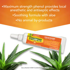 Aloe soothing moisture in Campho Phenique cold sore gel