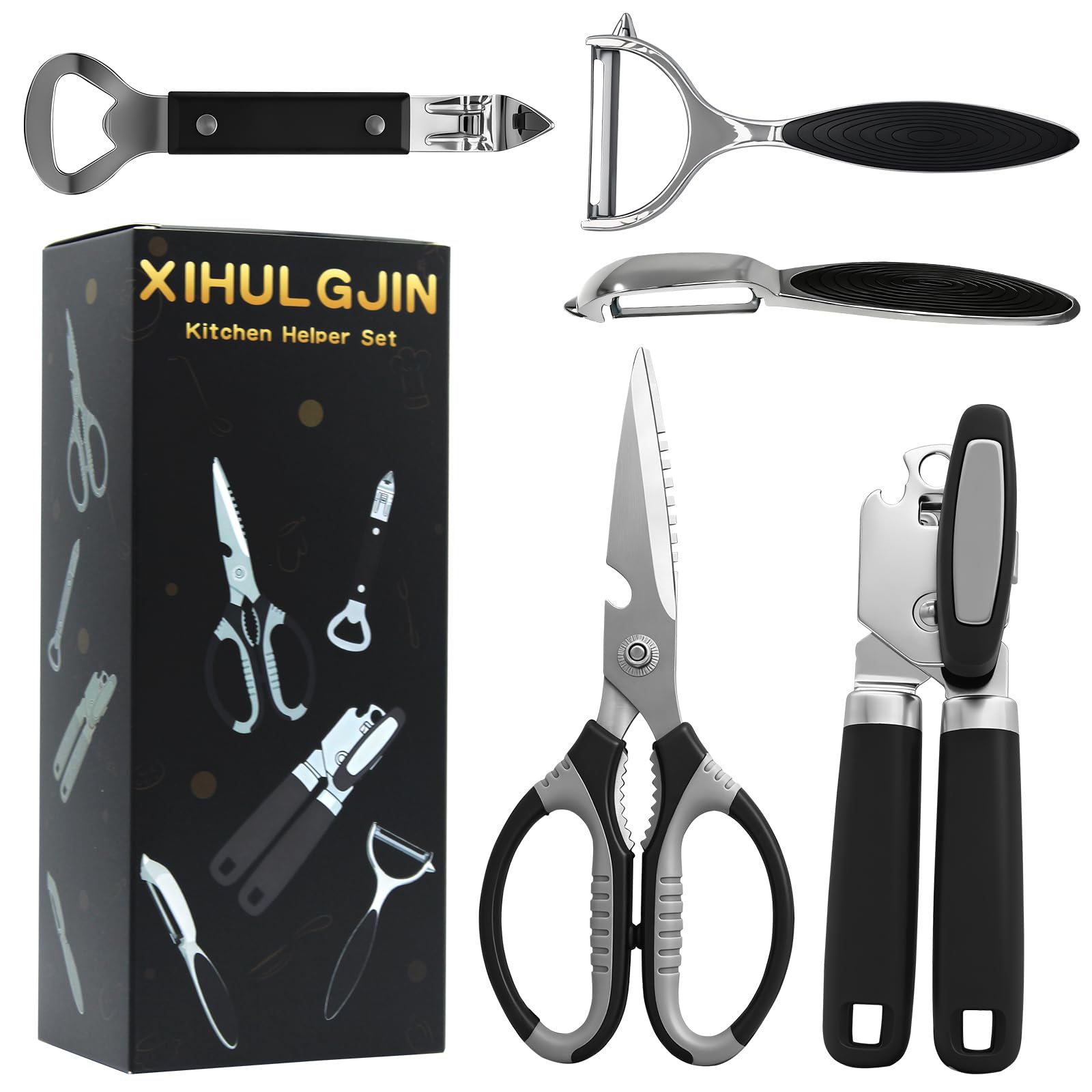 Can Opener Set including manual can opener and bottle opener