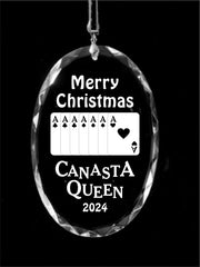 Deeply etched ornament with cut edges