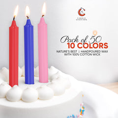 4 inch unscented paraffin taper candles