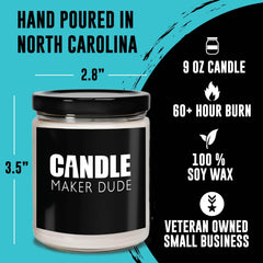 Candle Maker Dude 9oz gift candle for women