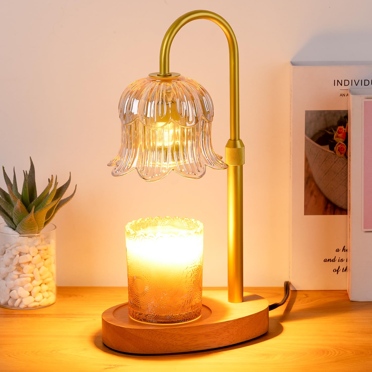 Candle Warmer Lamp electric timer with flower design