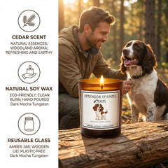 Cedar scent soy wax candle by CANDLELAS