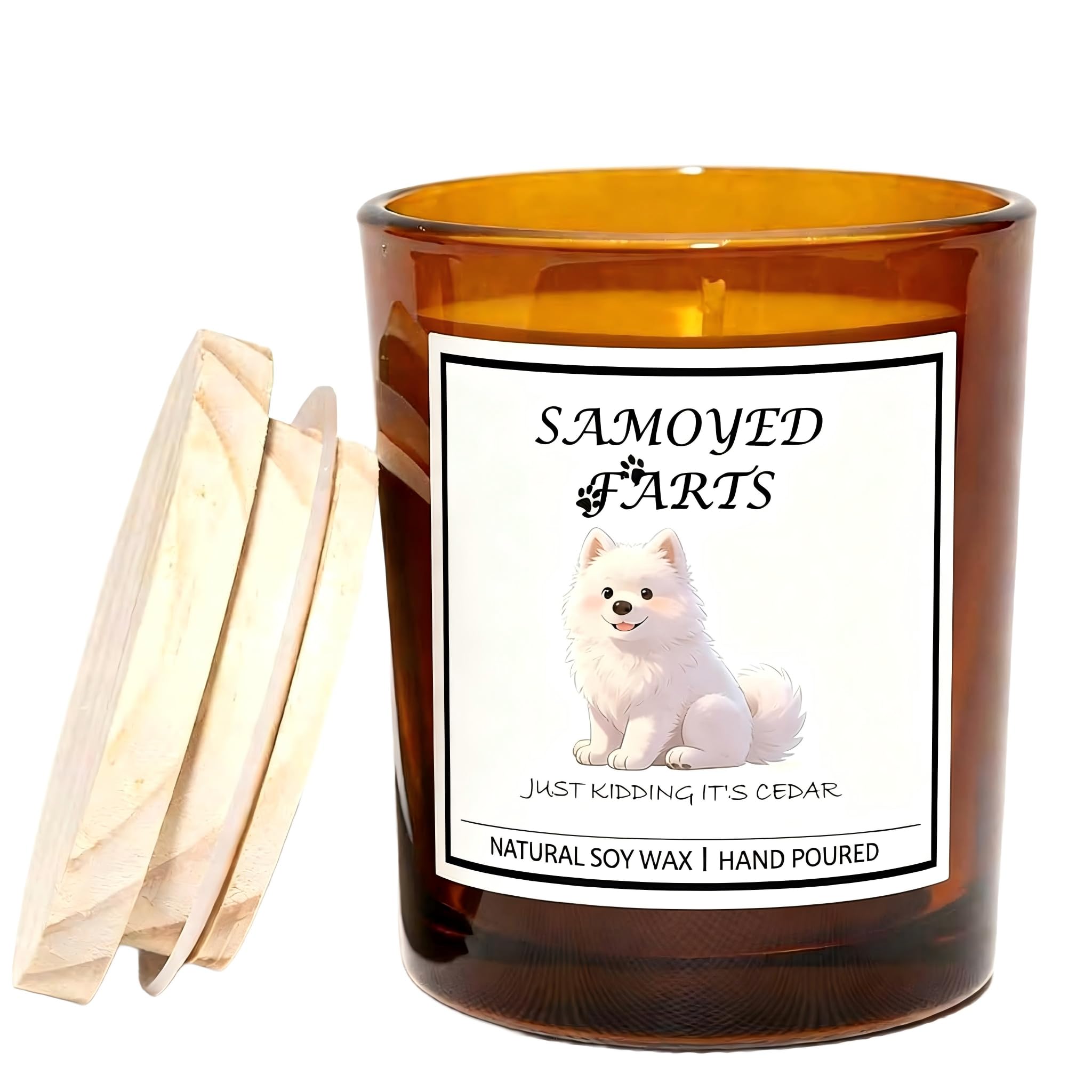 CANDLELAS Samoyed Gifts for Women soy candle in jar