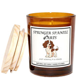 CANDLELAS Springer Spaniel Gifts for Women candle packaging