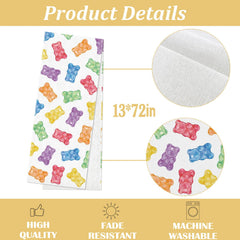 Table runner polyester linen like 33x183 cm on table