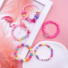 Colorful crystal star bead bracelet in SIELEVIN set