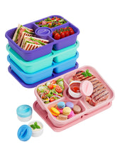 Canfanni 6 Pcs Bento Snack Box Containers with 5 compartments