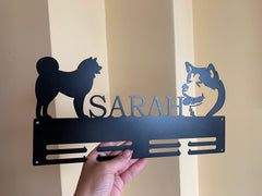 Canine trophy display suitable for medals and ribbons