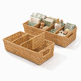 Cantalop rattan pantry organizer baskets pair