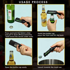 Cap Gun Bottle Opener grey color close-up