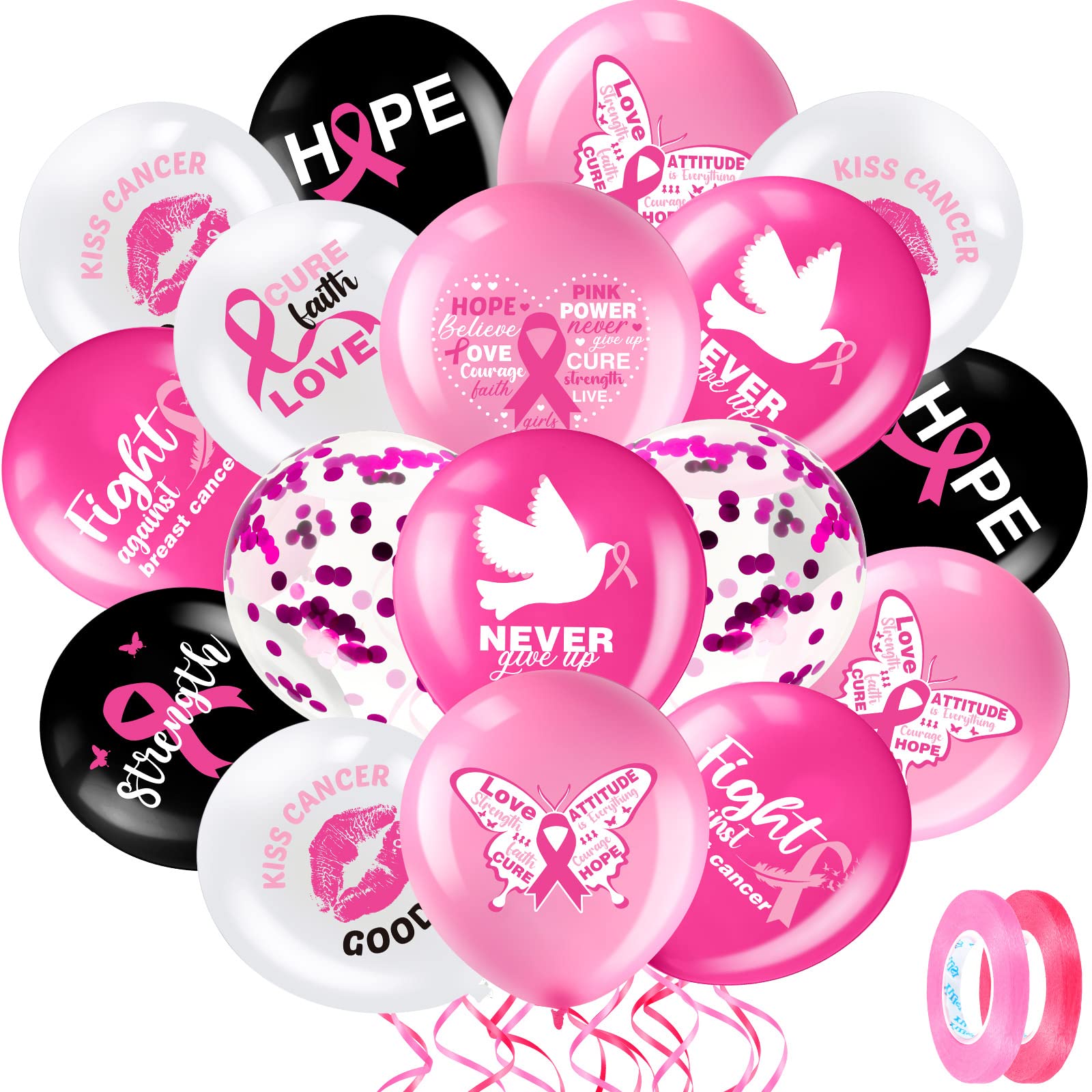 Capoda pink breast cancer awareness balloons 12 inch latex