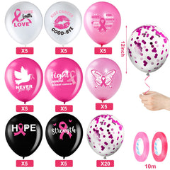 Capoda balloons with pink ribbon design for awareness campaign
