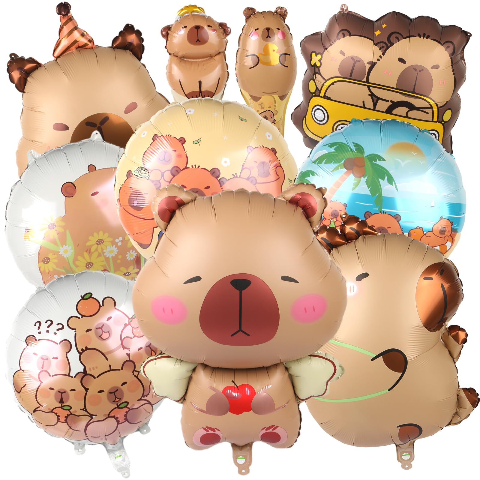 Capybara 24 inch round balloons 4 pack