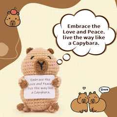 Soft wool capybara toy for desk decor