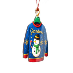 Grandson Ornament Holiday Decor packaged gift-ready