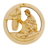 Personalized car mechanic Christmas ornament ready to hang