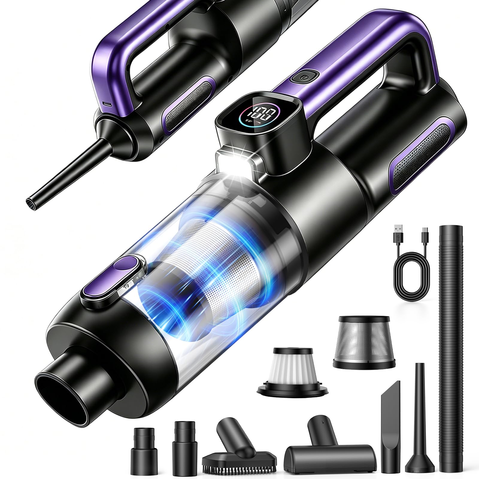 car vacuum portable cordless 18000pa suction