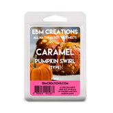 Caramel Pumpkin Swirl Type wax melts in a 6 cube clamshell
