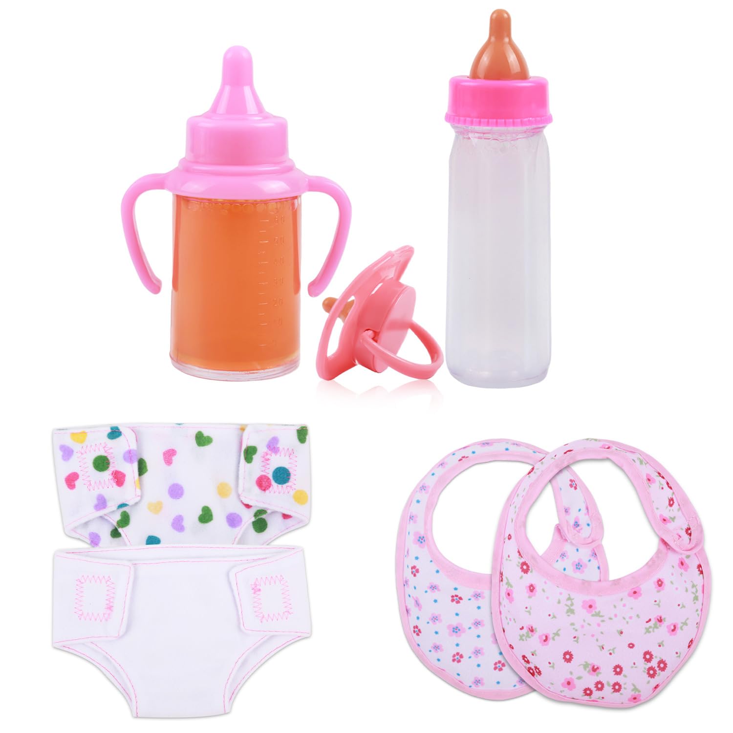 CARANOVO 7 piece baby doll accessories set packaging