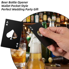Card bottle opener size 8.5 x 5.4 cm for wallet carry