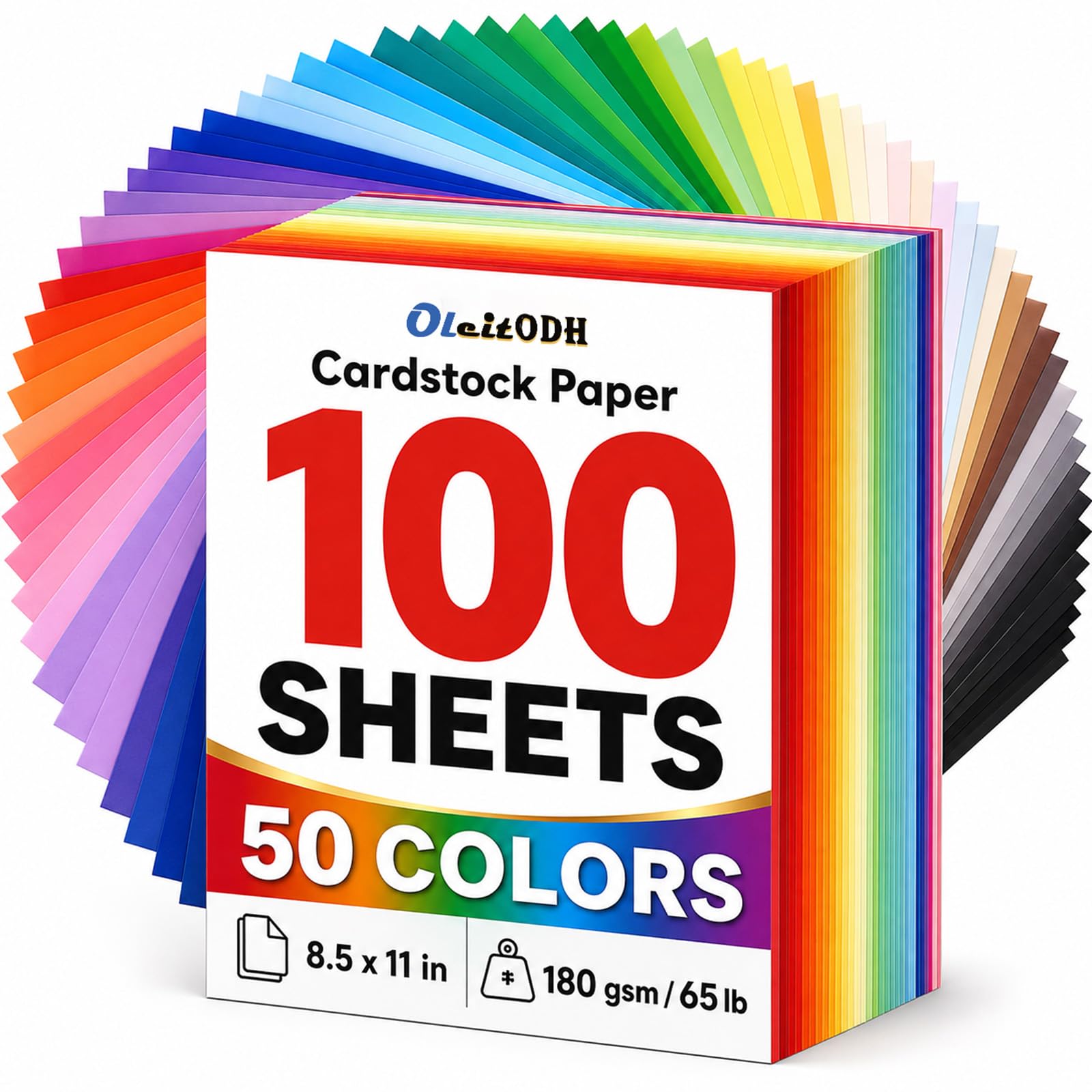 cardstock 50 assorted colors 8.5 x 11 inch 100 sheets